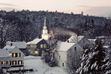 Download Wallpapers 3840x2160 New England, Snow, Winter, Structures ...