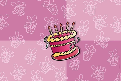 Pink Backgrounds With Birthday Cakes Free PPT Backgrounds For Your ...