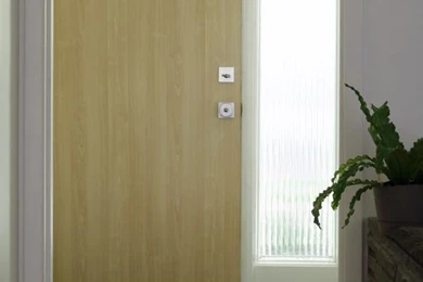 Update An Interior Door With Vinyl Adhesive Wallpapers