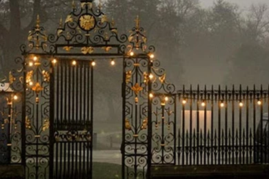 A Festive Illuminated Door 1232943 Wallpapers   (