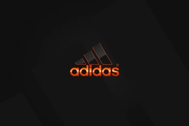 Adidas, Logo, Orange, Black Backgrounds