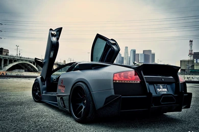 Download The Matte Black Murcielago Wallpaper, Matte Black ...