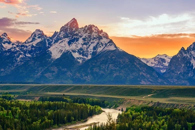 Grand Teton River Mountain Summer >> HD Wallpaper, Get It Now!
