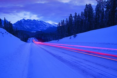 Winter Road In Long Exposure >> HD Wallpaper, Get It Now!