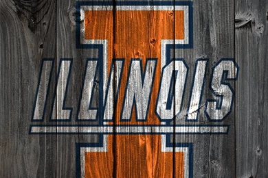 Illinois Fighting Illini Wood iPhone 4 Backgrounds