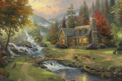 Download Thomas Kinkade Summer Wallpaper Images