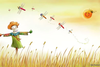 Autumn Vector Cartoon Wallpapers Full Hd