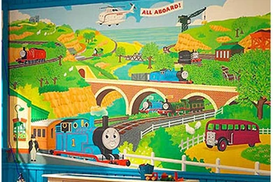 Thomas Wall Mural   Prepasted Thomas Tank Train Engine Wallpapers