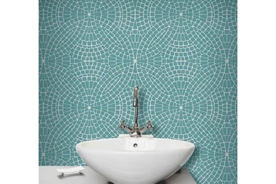 Fine Decor Ceramica Mosaic Tile Effect Washable Wallpapers Teal ...