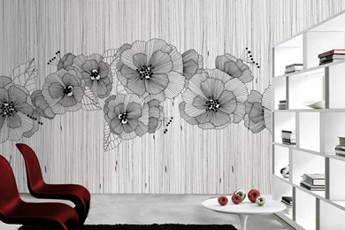 Vinyl Wallpapers / Contemporary / Floral / Non woven   MANHATTAN ...