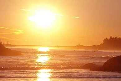 Sunset Beach Sea Reflection Android Wallpapers Free Download