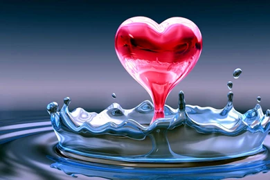 Water Red Heart   Red Wallpapers (24030221)   Fanpop