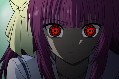 Angel Beats Sharingan Purple Hair Red Eyes Mangekyou Sharingan ...