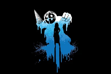 HD Backgrounds Bioshock Art Jack Design Blue White Black Girl ...