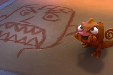 Pascal With Fangs From Disney's Movie Tangled Desktop Wallpapers