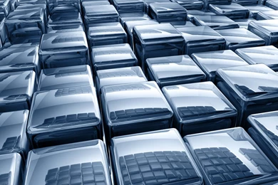 Wallpapers Digital Widescreen Abstract D Silver Blue Cubes ...