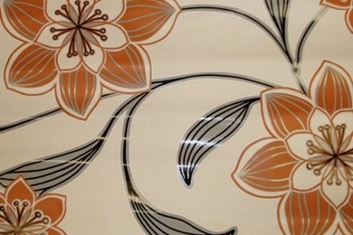 Amalfi Burnt Orange Floral   Wallpapers Brokers Melbourne Australia