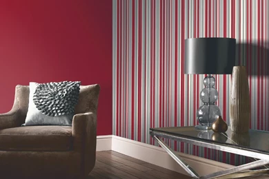 Arthouse Sophia Stripe Wallpapers In Red 614802