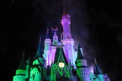 Disney World Castle At Night Halloween