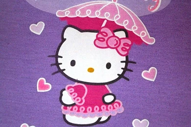Hello Kitty Logo Purple   Wallpaper.