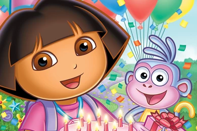 Dora And Boots Birthday   Wallpaper.