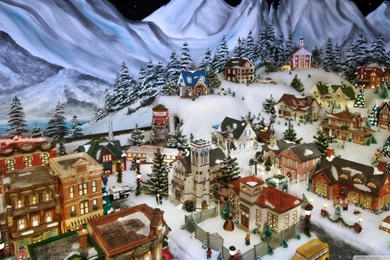 Christmas Eve In The Little Village HD Desktop Wallpapers ...