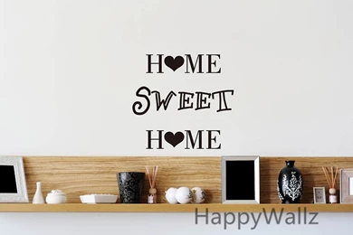 Home Sweet Home Family Quote Wall Sticker Decorating DIY Family ...