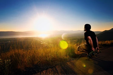 Skateboard Boy With Sunset Wallpapers Amazing H