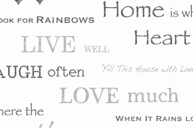 Fine Decor Wall Words Live Love Laugh Feature Wallpapers White Grey ...