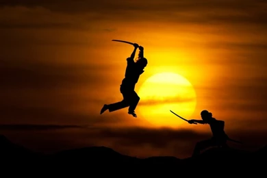 Sunset Samurai Martial Arts Fighters 1600x1067 Wallpapers – Nature ...