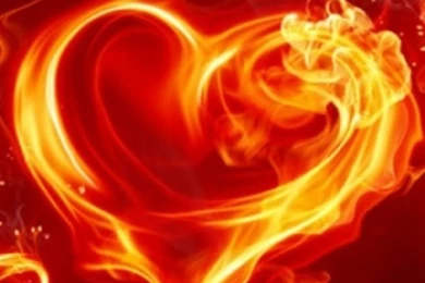 ANimated Heart Fire Phone Mobile Wallpapers Free Download