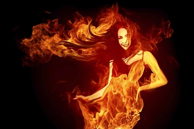 Woman In Fire Wallpaper,fire HD Wallpaper,girl HD Wallpapers ...