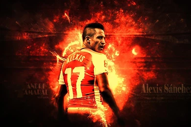 Alexis Sanchez Arsenal Fire Wallpapers
