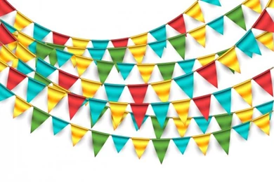 Festive Backgrounds With Bunting Vector