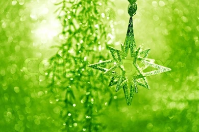 Shiny Silver Star With Green Lights On Shimmer Festive Backgrounds ...