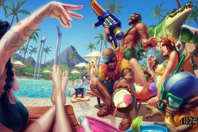 Pool Party League Of Legends Wallpapers Free Desktop Backgrounds ...