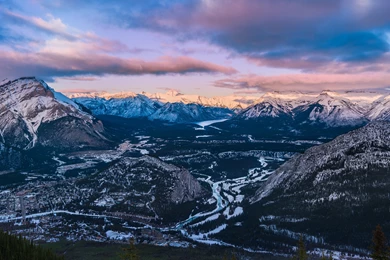 Bow Valley Sulphur Mountain 4K Ultra HD Desktop Wallpapers