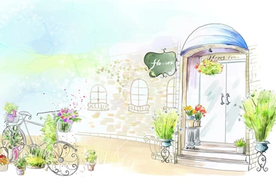 Shop Of The Flowers Wallpapers