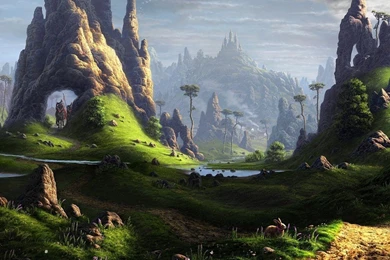Landscapes Valley Fantasy Art Artwork Wallpapers
