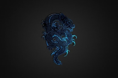 Wallpapers HD 1080p Blue Dragon Logo On Black Wall Wallpapers