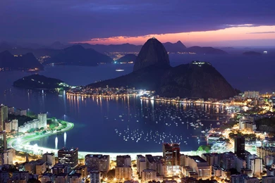 Brazil City At Night   Wallpaper.