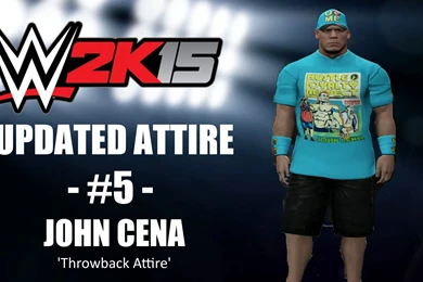 WWE 2K15   John Cena Updated Attire: 'Throwback' 2015 (PS4)   YouTube