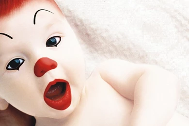 Download Wallpapers 2560x1024 Clown, Make up, Baby, Surprise Dual ...