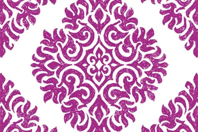 French Garden Damask, Plum   Wallpapers Tiles   Traditional ...