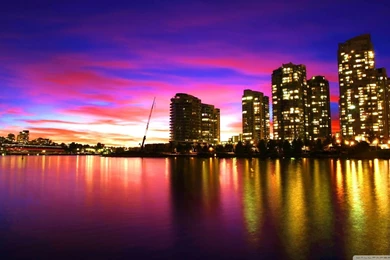 Vancouver Sunset Canada HD Desktop Wallpapers : High Definition ...