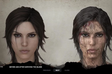Tomb Raider Before And After Battle Scars. : Gaming
