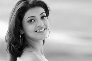 Celebrities Indian Actress Black And White Kajal In Telugu Movie ...