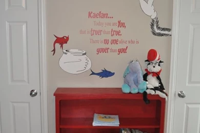 Dr. Seuss' Cat In The Hat "Cat's Arm And Hat" Peeking From Behind ...