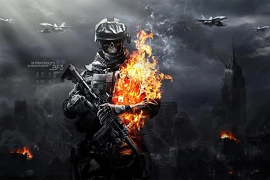 Wallpapers Soldier In A Forest Skull Battlefield Hd Hot 1366x768 ...
