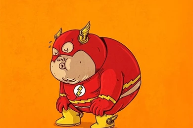 Flash Fat Superhero Dc comics Comics Cartoon Wallpapers